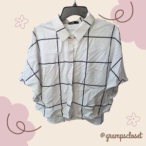 SHEIN Button Up Slightly Cropped Shirt 1XL